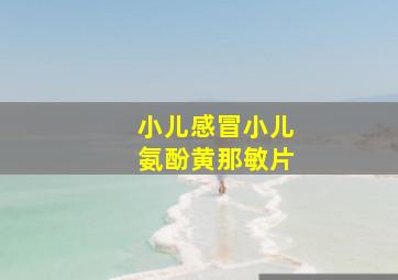 小儿感冒小儿氨酚黄那敏片