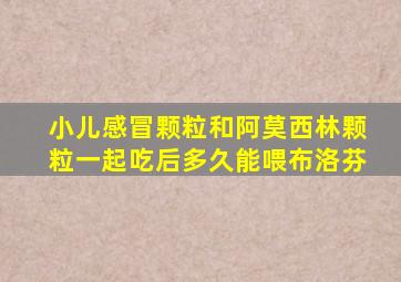 小儿感冒颗粒和阿莫西林颗粒一起吃后多久能喂布洛芬