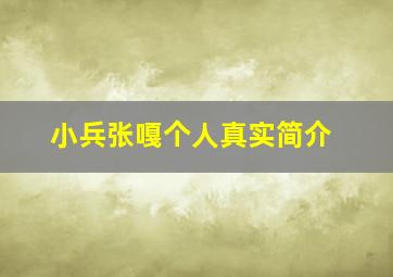 小兵张嘎个人真实简介