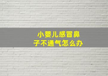 小婴儿感冒鼻子不通气怎么办