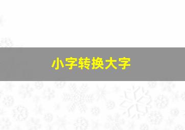 小字转换大字