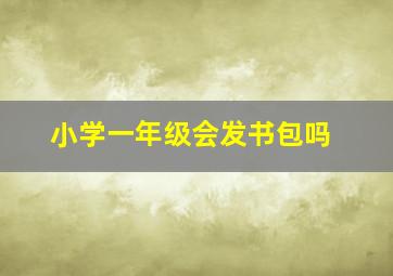 小学一年级会发书包吗