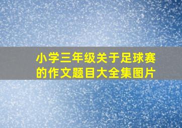 小学三年级关于足球赛的作文题目大全集图片