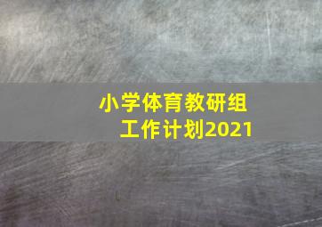 小学体育教研组工作计划2021