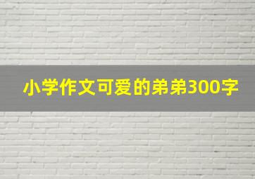 小学作文可爱的弟弟300字