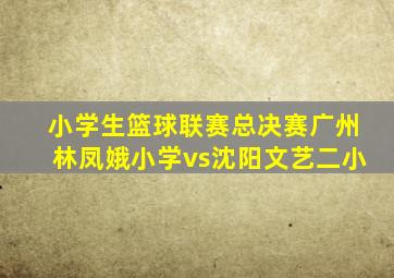 小学生篮球联赛总决赛广州林凤娥小学vs沈阳文艺二小