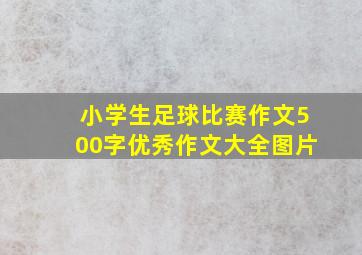 小学生足球比赛作文500字优秀作文大全图片