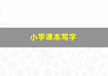 小学课本写字