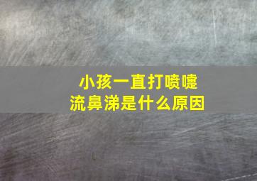 小孩一直打喷嚏流鼻涕是什么原因