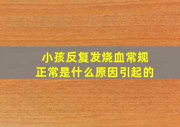 小孩反复发烧血常规正常是什么原因引起的