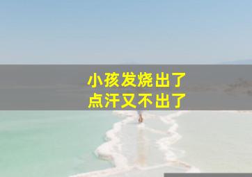 小孩发烧出了点汗又不出了