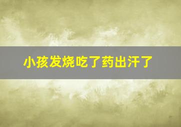 小孩发烧吃了药出汗了