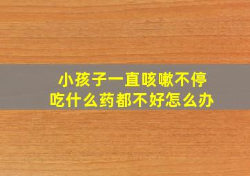 小孩子一直咳嗽不停吃什么药都不好怎么办