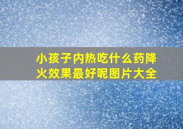 小孩子内热吃什么药降火效果最好呢图片大全