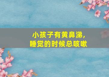 小孩子有黄鼻涕,睡觉的时候总咳嗽