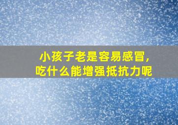 小孩子老是容易感冒,吃什么能增强抵抗力呢