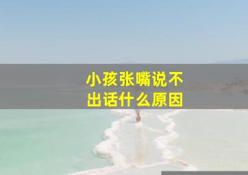 小孩张嘴说不出话什么原因