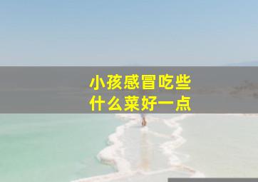 小孩感冒吃些什么菜好一点