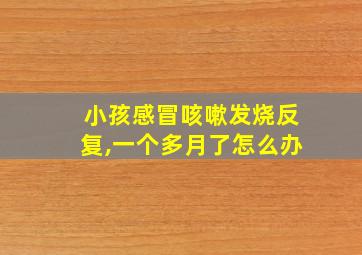 小孩感冒咳嗽发烧反复,一个多月了怎么办