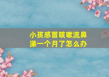 小孩感冒咳嗽流鼻涕一个月了怎么办