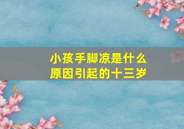 小孩手脚凉是什么原因引起的十三岁