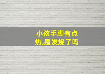 小孩手脚有点热,是发烧了吗