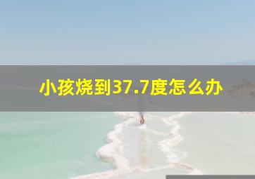 小孩烧到37.7度怎么办