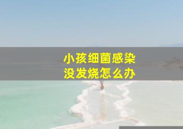 小孩细菌感染没发烧怎么办