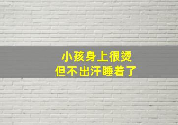 小孩身上很烫但不出汗睡着了