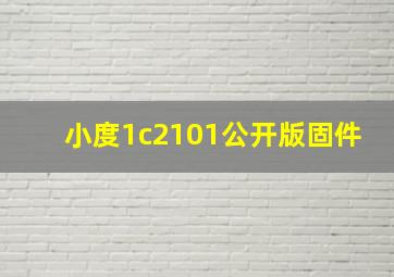 小度1c2101公开版固件