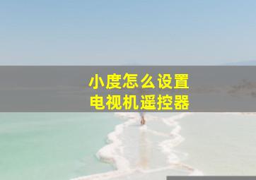 小度怎么设置电视机遥控器