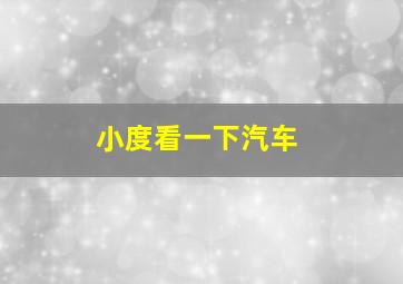 小度看一下汽车