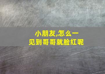 小朋友,怎么一见到哥哥就脸红呢