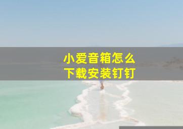 小爱音箱怎么下载安装钉钉