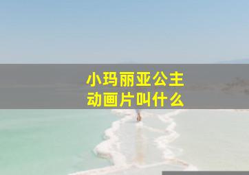 小玛丽亚公主动画片叫什么