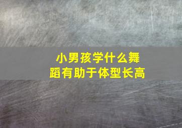 小男孩学什么舞蹈有助于体型长高