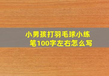 小男孩打羽毛球小练笔100字左右怎么写