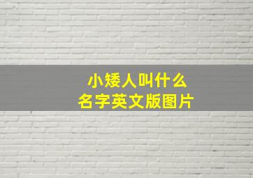 小矮人叫什么名字英文版图片