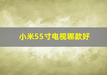 小米55寸电视哪款好