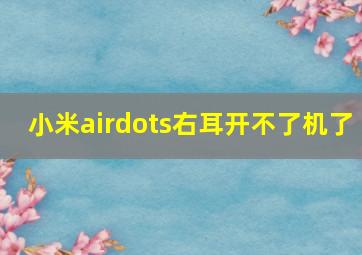 小米airdots右耳开不了机了