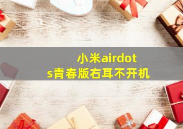 小米airdots青春版右耳不开机