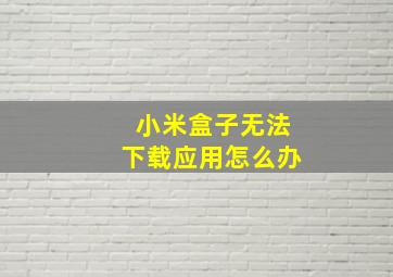 小米盒子无法下载应用怎么办