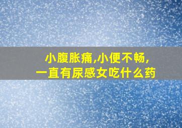 小腹胀痛,小便不畅,一直有尿感女吃什么药