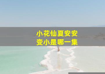 小花仙夏安安变小是哪一集