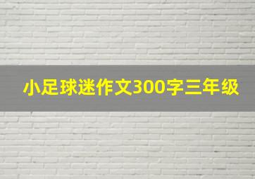 小足球迷作文300字三年级