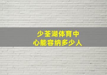 少荃湖体育中心能容纳多少人