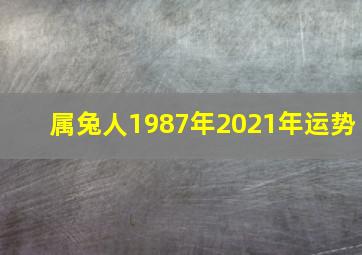 属兔人1987年2021年运势