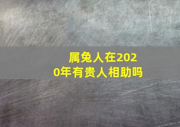 属兔人在2020年有贵人相助吗