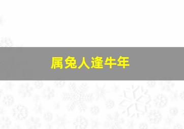 属兔人逢牛年