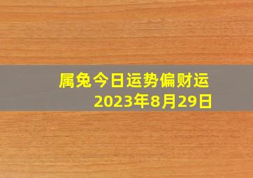 属兔今日运势偏财运2023年8月29日